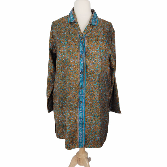 Soft Surroundings Tops - Soft Surroundings Tunic Silk Paisley Floral 2X